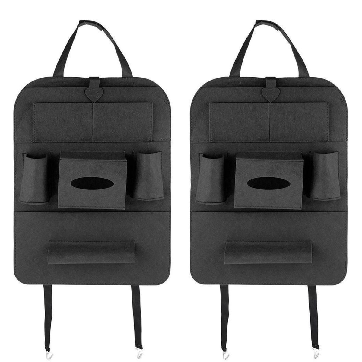 2 x Car Rear Back Seat Multi-Pocket Storage Organizer Holder Bag