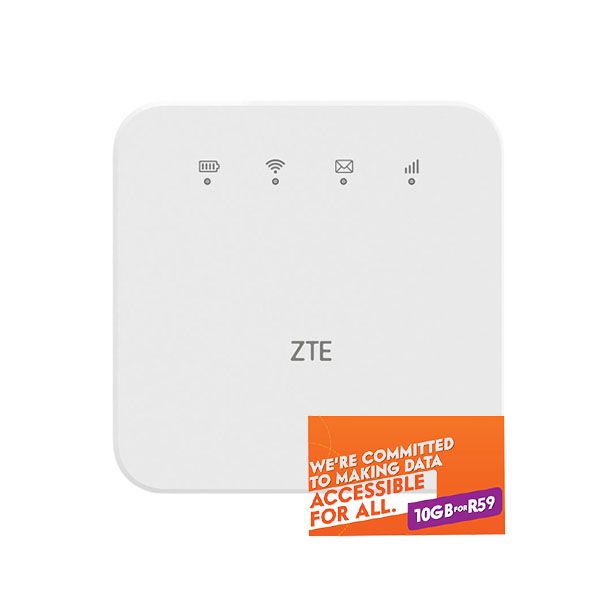 ZTE Mobile Wifi Router LTE/3G/4G - MF927U &amp; Cell C 5GB+5GB Starter Pack