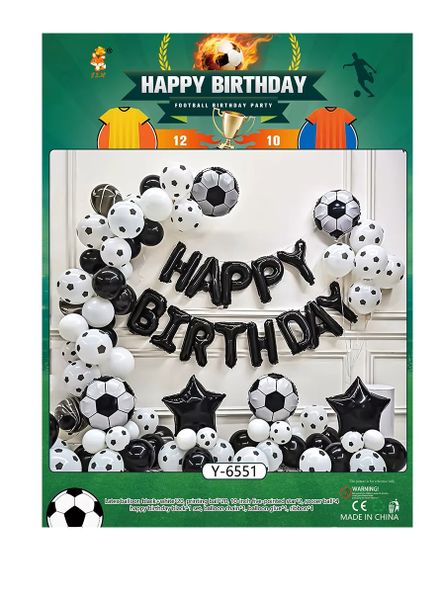 Soccer Happy Birthday Balloon Garland Set