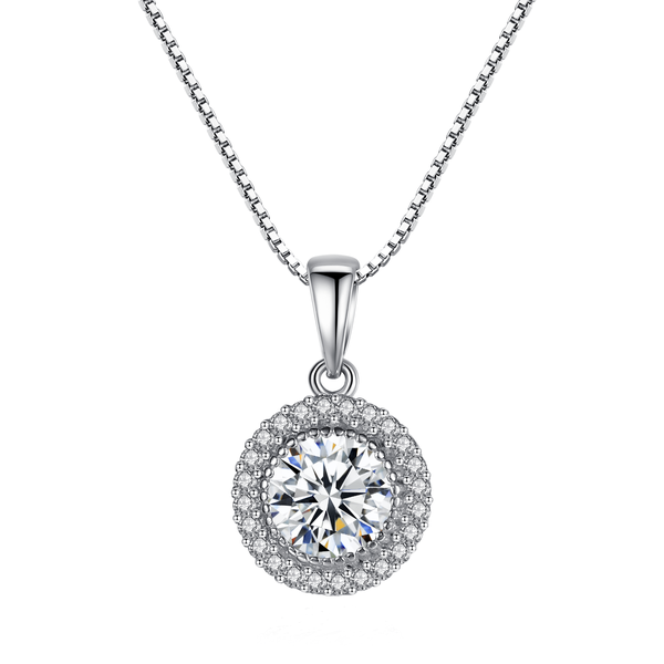Halo Pendant Neckace For Women