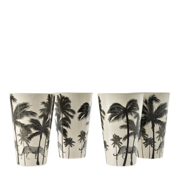 George &amp; Mason - Bali Bamboo Tumbler 4pk Jungle