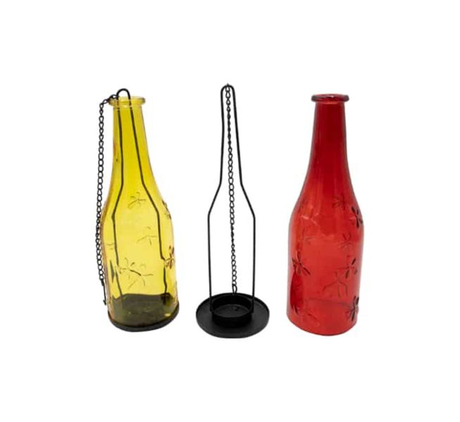Glass Bottle Candle Stand