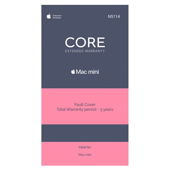 Core Extended Warranty Compatible With Mac Mini (2 Years Extended)