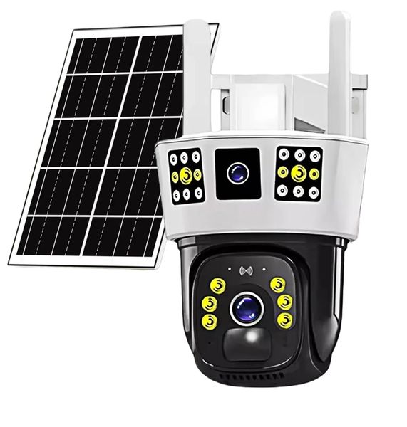 Triple-Lens 4MP Solar Security Camera with V380 Pro App-JG20375629 (VTS01-G