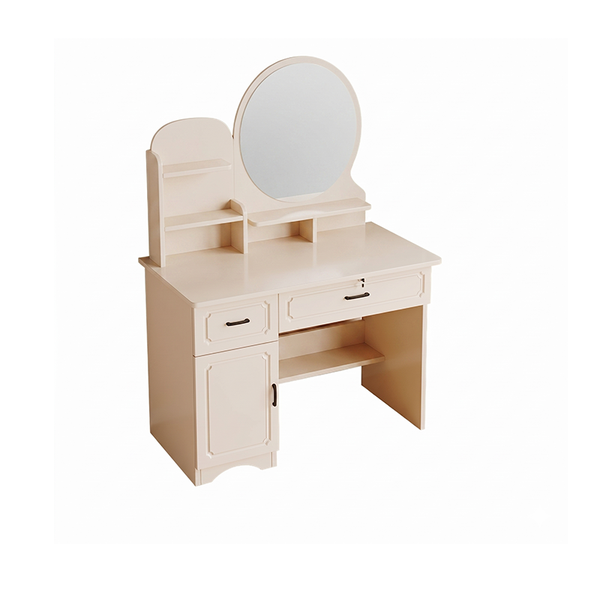 Modern Makeup Vanity Desk Dressing Table with Mirror Storage Cabinet