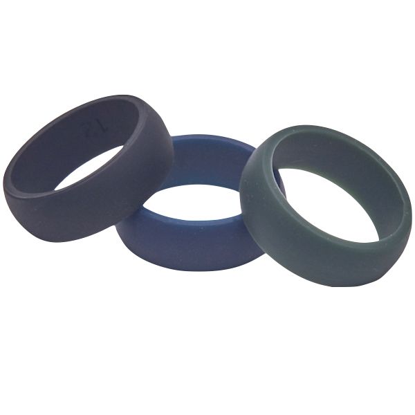 Men's Premium Silicone Ring - 3 Pack