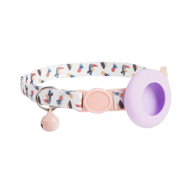 Airtag-Holding Cat Collar - Purple