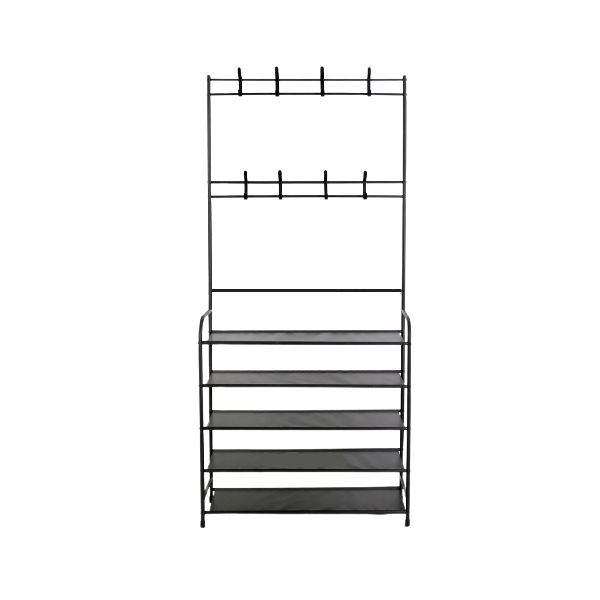Yokinto Multifunction 5-Tier Coat &amp; Shoe Shelf Rack Organizer