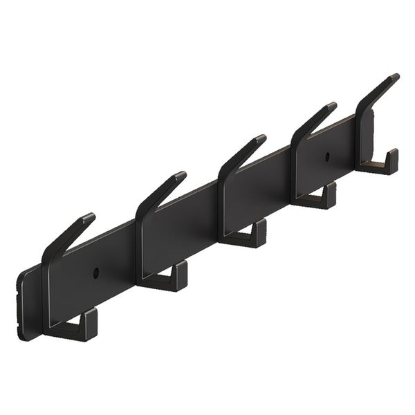 Coat Hooks Wall Mounted, Heavy Duty Coat Racks With 5 Hooks (Black)