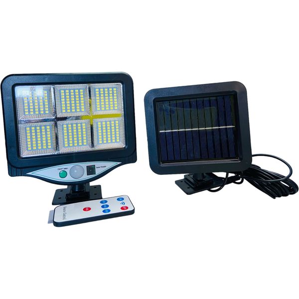 Solar Lamp 120 Led Halogen Motion Sensor Security Light + Remote Control