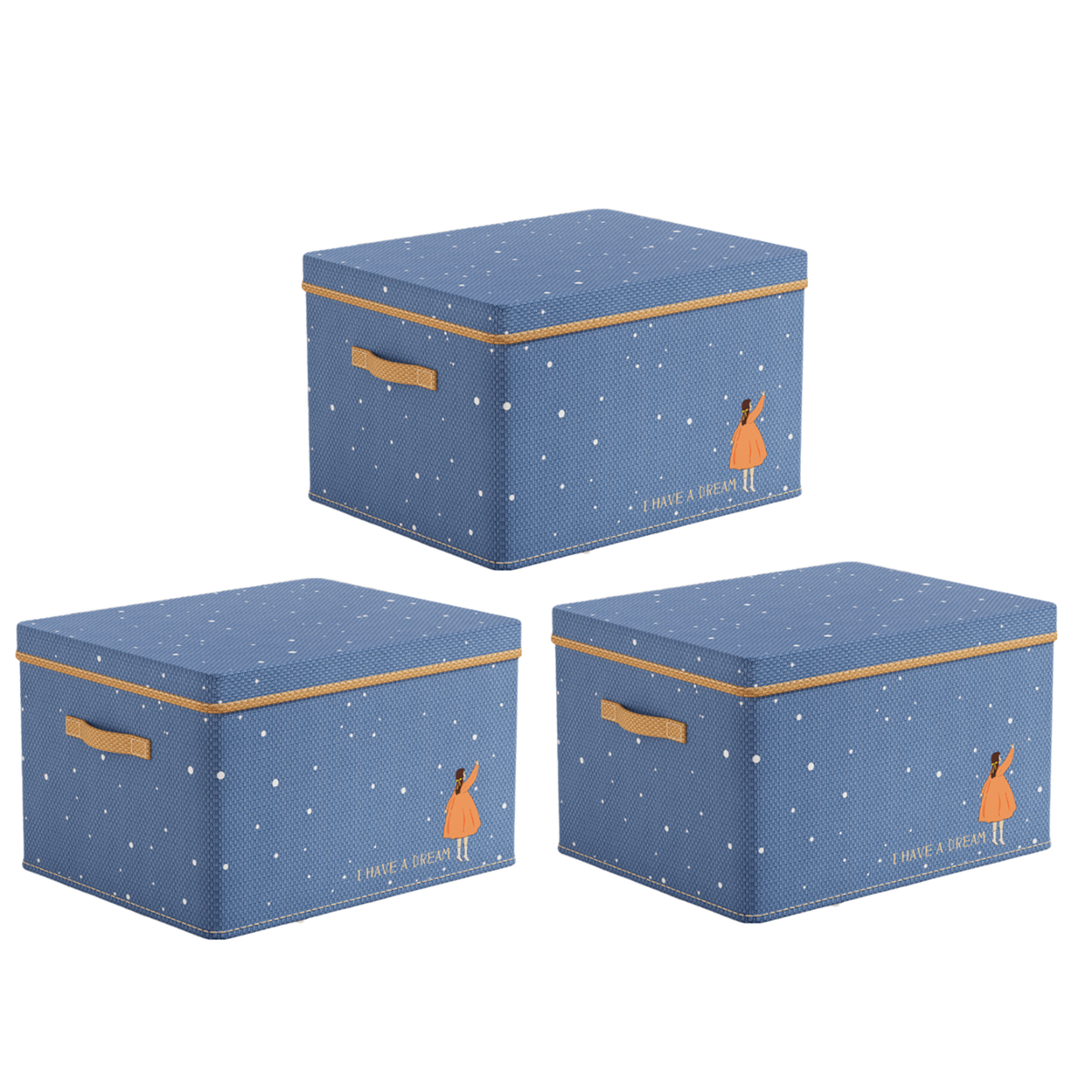 Foldable Canvas Storage Box Clothing storage box Dormitory sundries