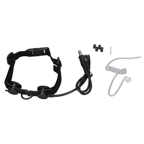 Throat mic noise reduction military black