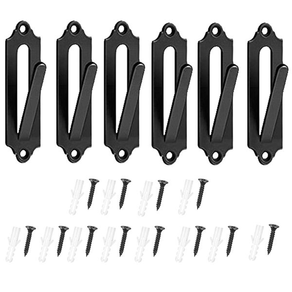 Tool DIY Wall Mounted Indoor &amp; Outdoor Metal Brackets Hangers 6pcs - 10.5cm