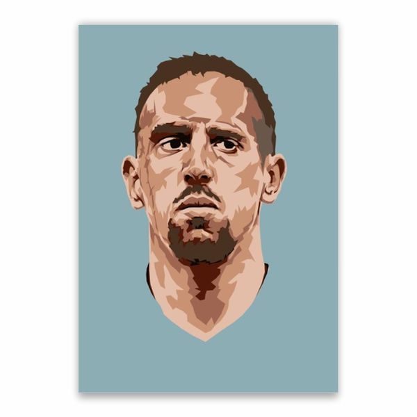 Frank Ribery Face Poster - A1