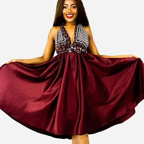 Africa Fashion House Heritage Infinity Dress Maroon Swati Shop Today. Get it Tomorrow takealot