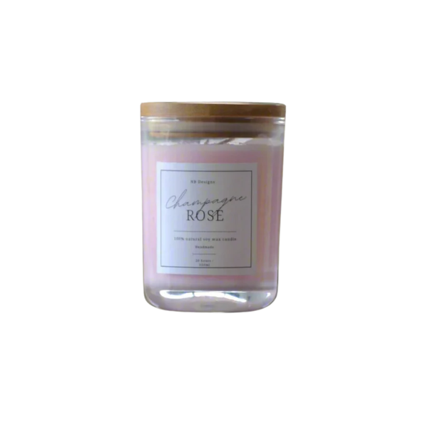 Champagne Rose Soy Wax Scented Candle