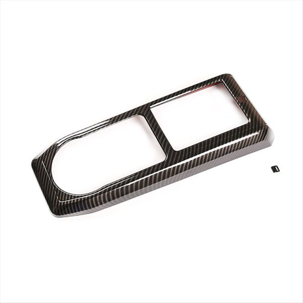 Center Console Gear Shift Panel Trim Cover for 2016-2022 ABS Carbon Fiber