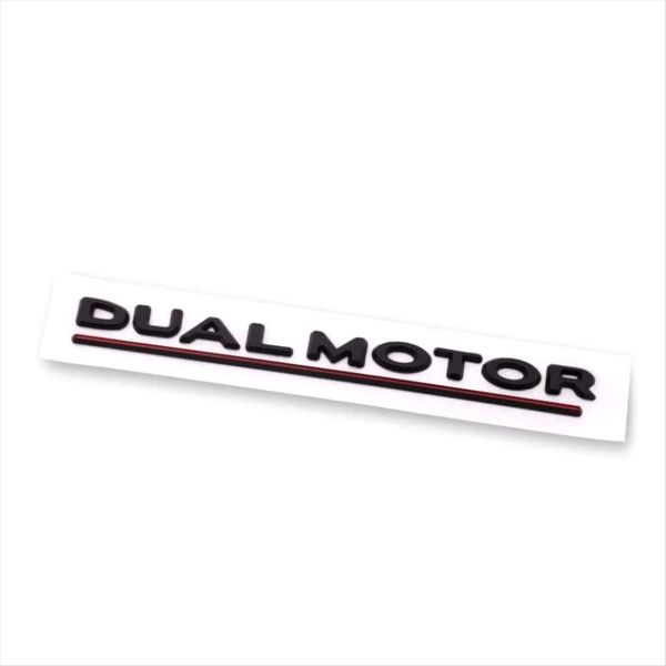 3D Dual Motor Badge Sticker Decor Performance Accessories
