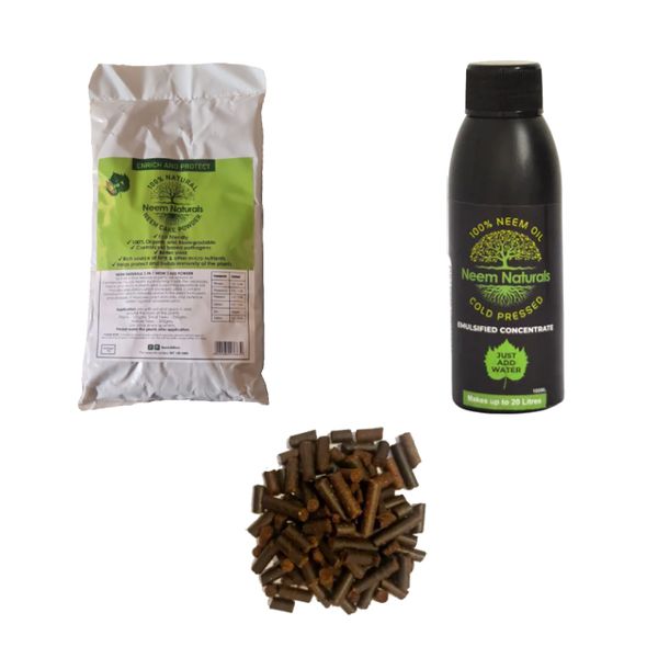 Neem Naturals All-in-1 Natural Combo (Neem Oil + Neem Pellets + Neem Powder)