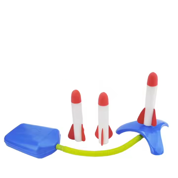 Kids Rocket Pedal Stomp Launcher - 3 Foam Rockets