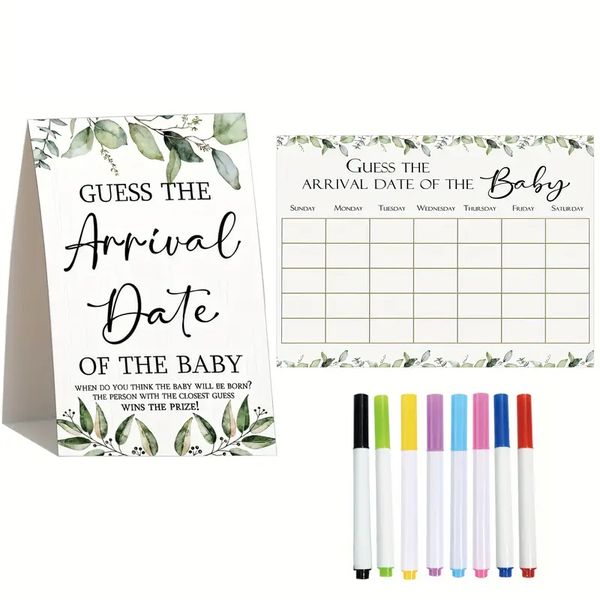Guess the Baby Arrival Date Baby Shower Prediction Game