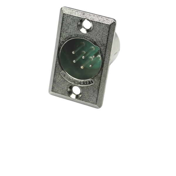 XLR-D6M 6-Pin Male XLR Cable Connector with Metal Body Locking