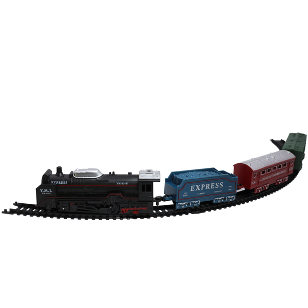 Express Train Track Car Model Set - Battery Operated Toy For Kids