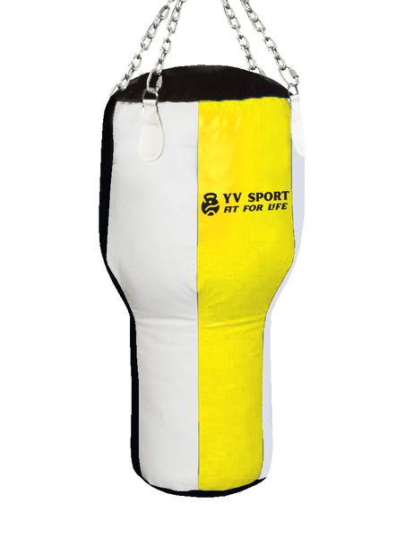 Angle Bag/Upper Cut Punching Bag - Yellow and White