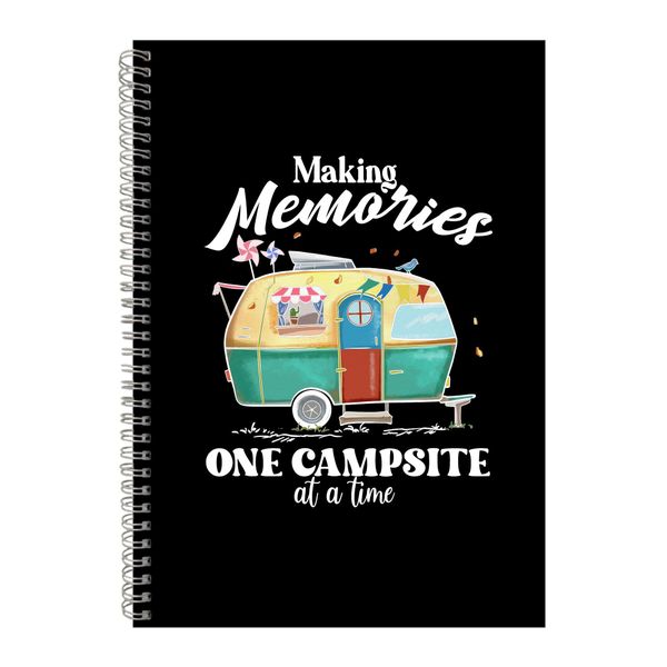 Memories A4 Notebook Spiral Lined Outdoor Camping Graphic Notepad Gift 165