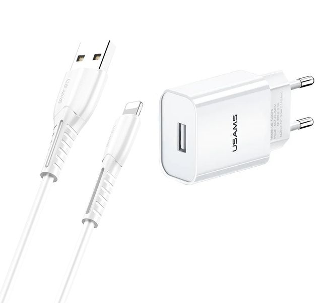 USAMS T21 Single USB Charger + UTurn MicroCable