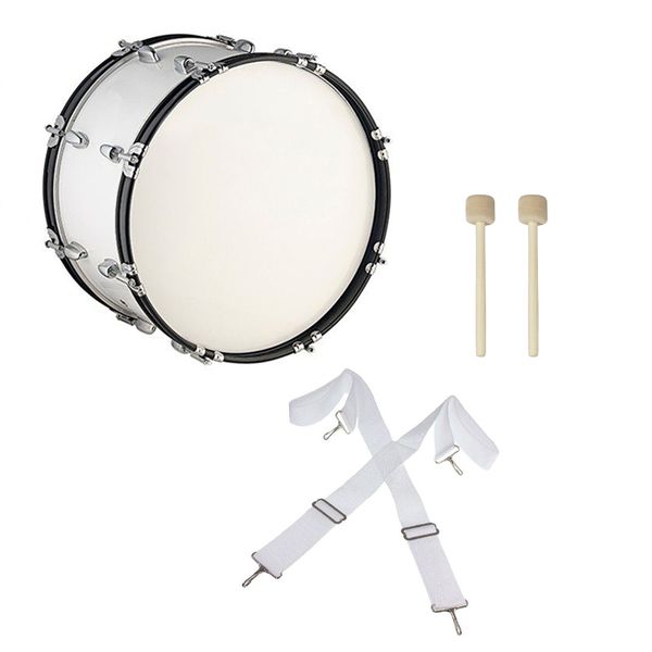 BK 20" x 12" Marching Bass Drum With Straps &amp; Mallets