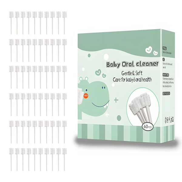 60 Pieces Baby Tongue Cleaner Baby Tongue Brush Infant Mouth Cleaner