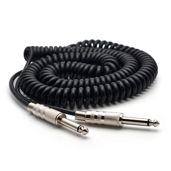 Guitar Spring Cable 6.35/6.5 Guitar Bass Audio Cable Shield Wire 5M for Co