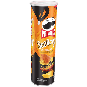 Chips - Pringles Scorchin' Cheddar Flavored Potato Crisps - Pack 2 ...
