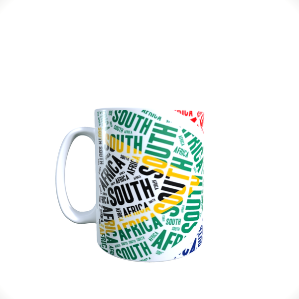 South Africa - Written Flag - Coffee Mug
