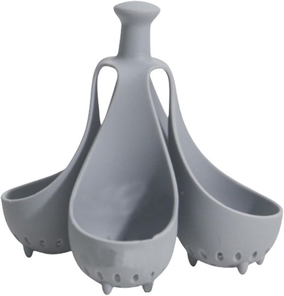 4 Heads Silicone Egg Boiler - Grey