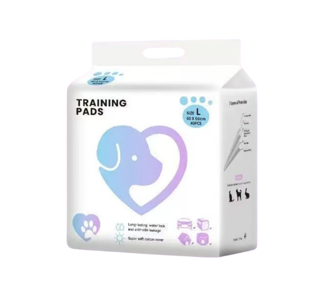 Pet Pee Pads Puppy Training Pad -60x60cm for Large Dog Cat - 40 Pieces- L