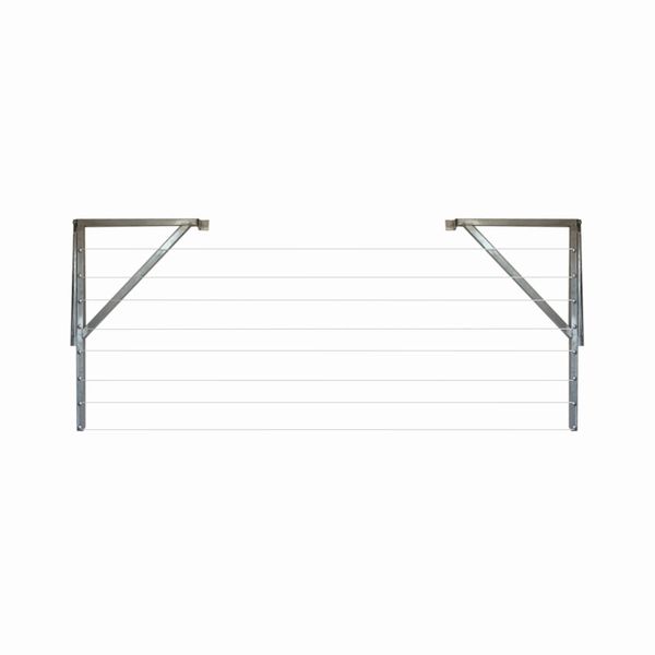 Washing line adjustable 1m to 3m Wall Mounted Fold Down