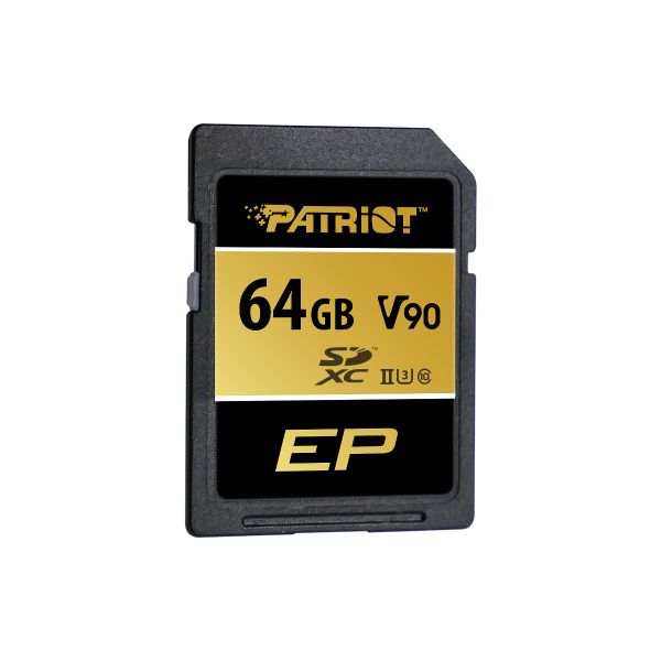 Patriot V90 64GB SDXC UHS-II U3 Class 10 SD Card