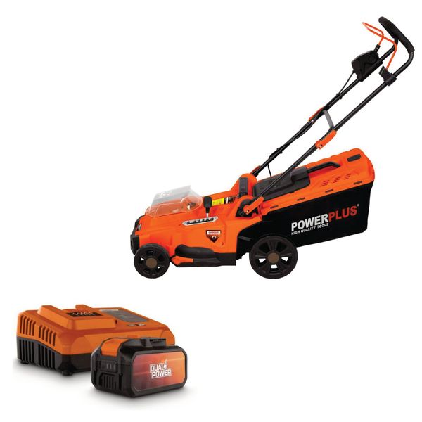 Dual Power - 40V Cordless Lawnmower Brushless - 370mm Combo