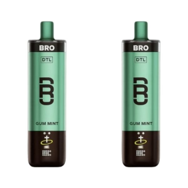 Bro Vapes Hookah 40000 Puffs DTL - Gum Mint (Pack of 5)