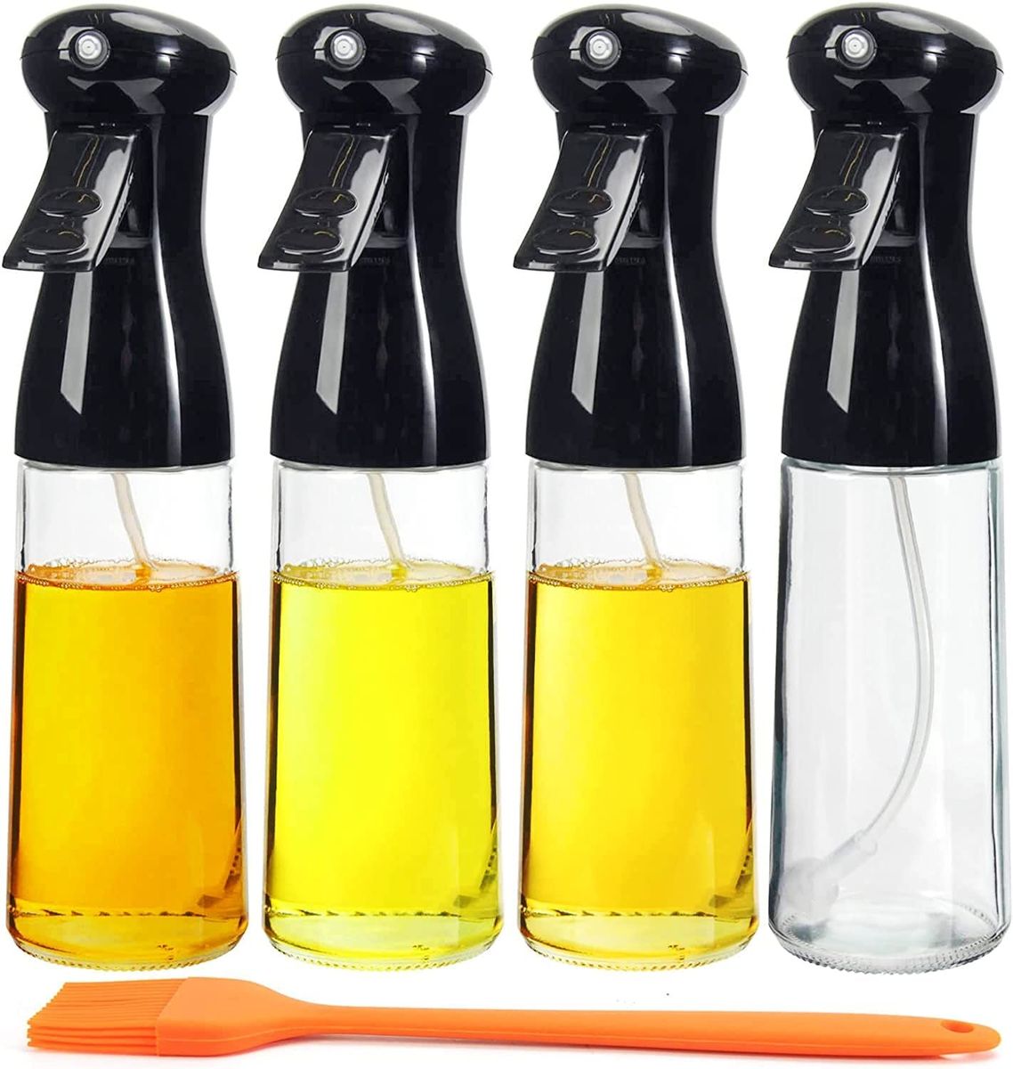 210ml Glass Oil Spray Bottle Refillable Kitchen Accessories With Brush   S Zoom.file