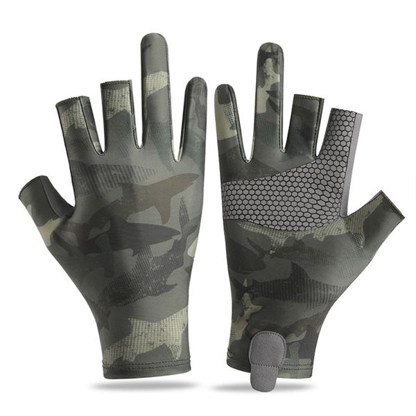 Fishing Gloves Boating Cycling Outdoor Gloves Fingerless Non-Slip Gloves