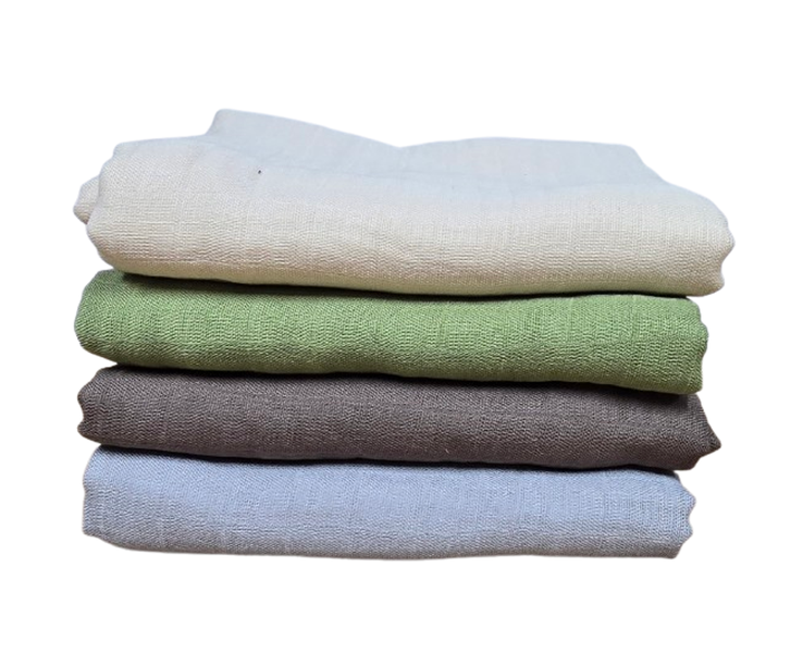 Baby Swaddling Muslin Blankets - plain 4 pack