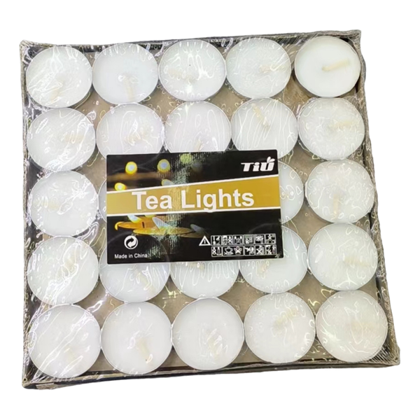 50 Piece White Tealight Candles