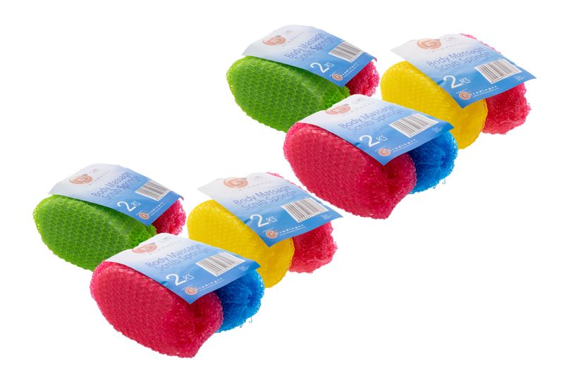 Body Massage Scrub Sponge Bundle (6 x 2's)
