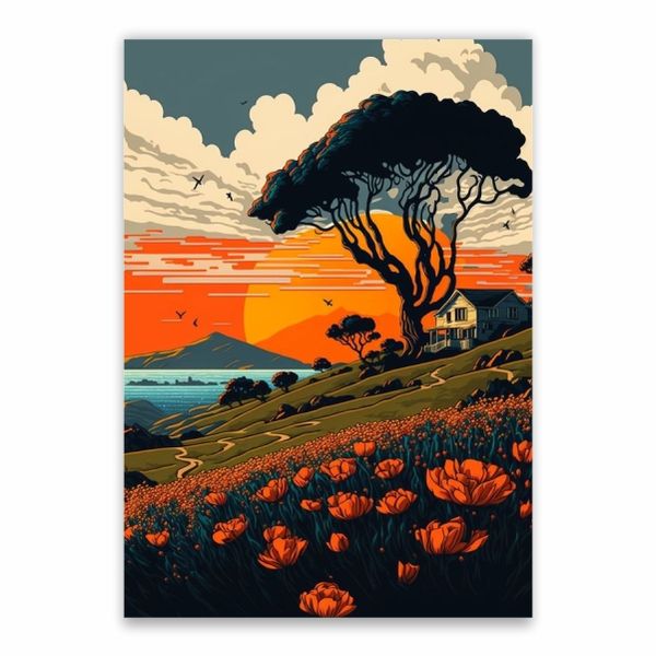 House Nature Views Poster - A1