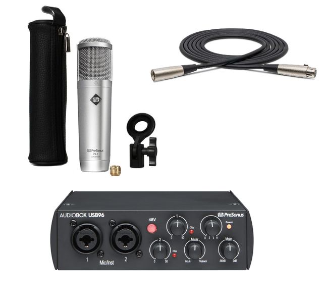 PreSonus Audiobox USB 96 and PX-1 Studio Microphone Bundle