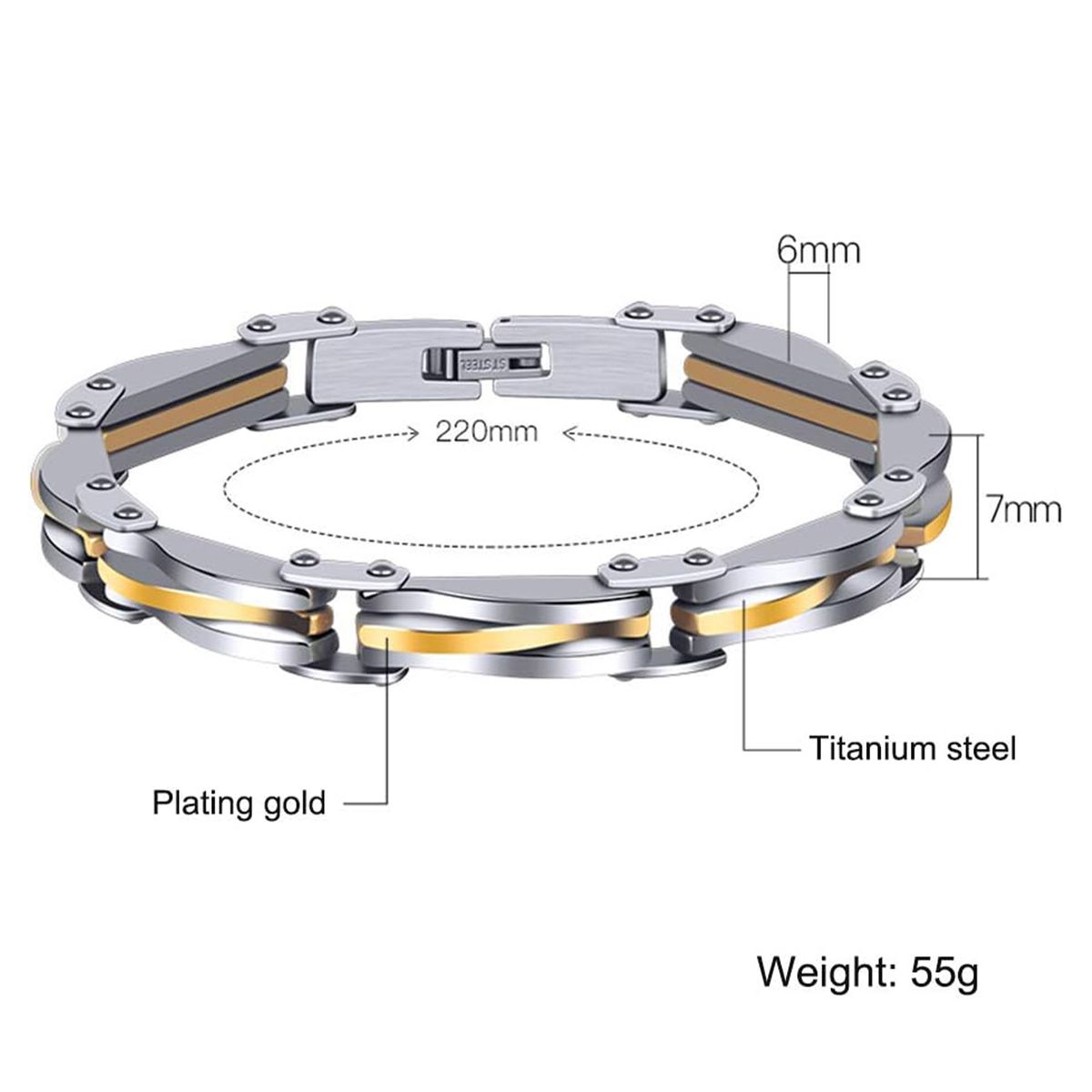 Bike Chain Link Bracelet Stainless Steel Chain Bracelet Christmas