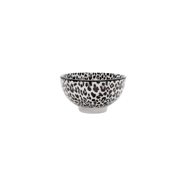 GALATEO - Jungle Sketch 9.5cm Leopard Nibble Bowl Set of 4